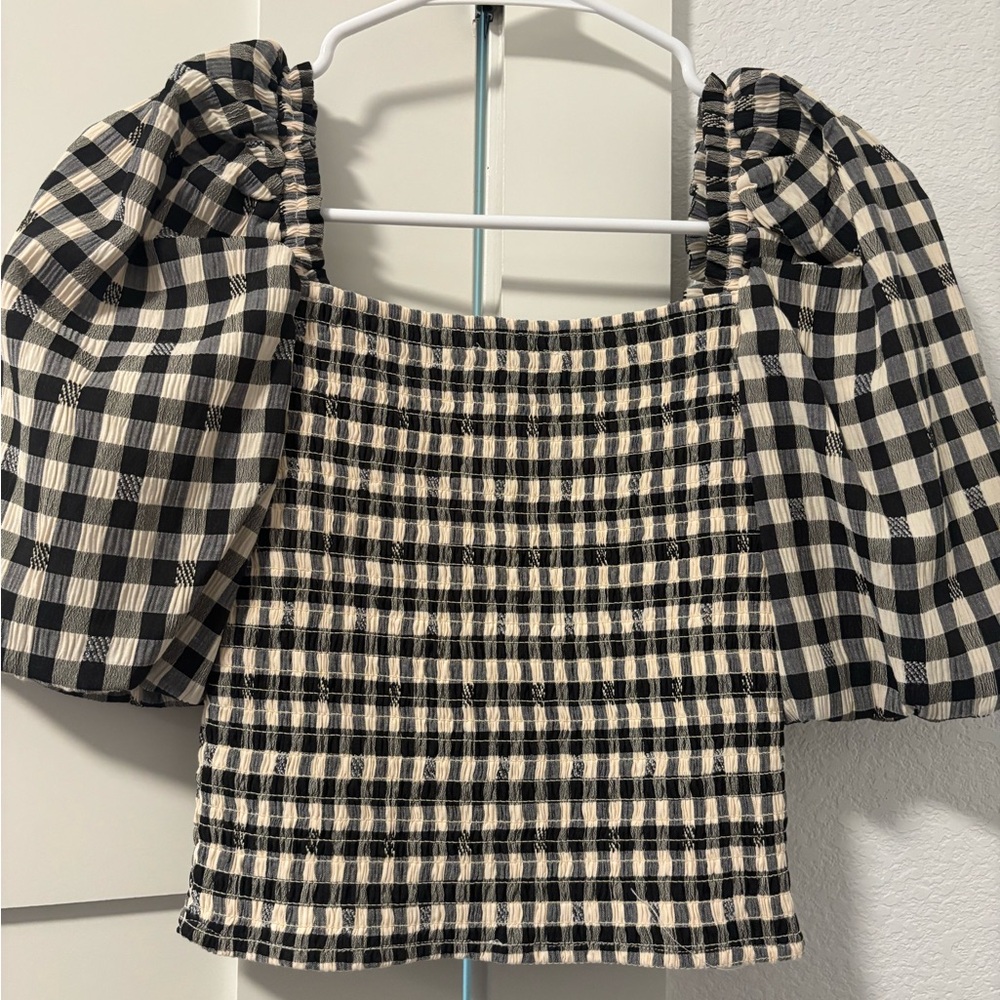 BB Dakota gingham crop top XS